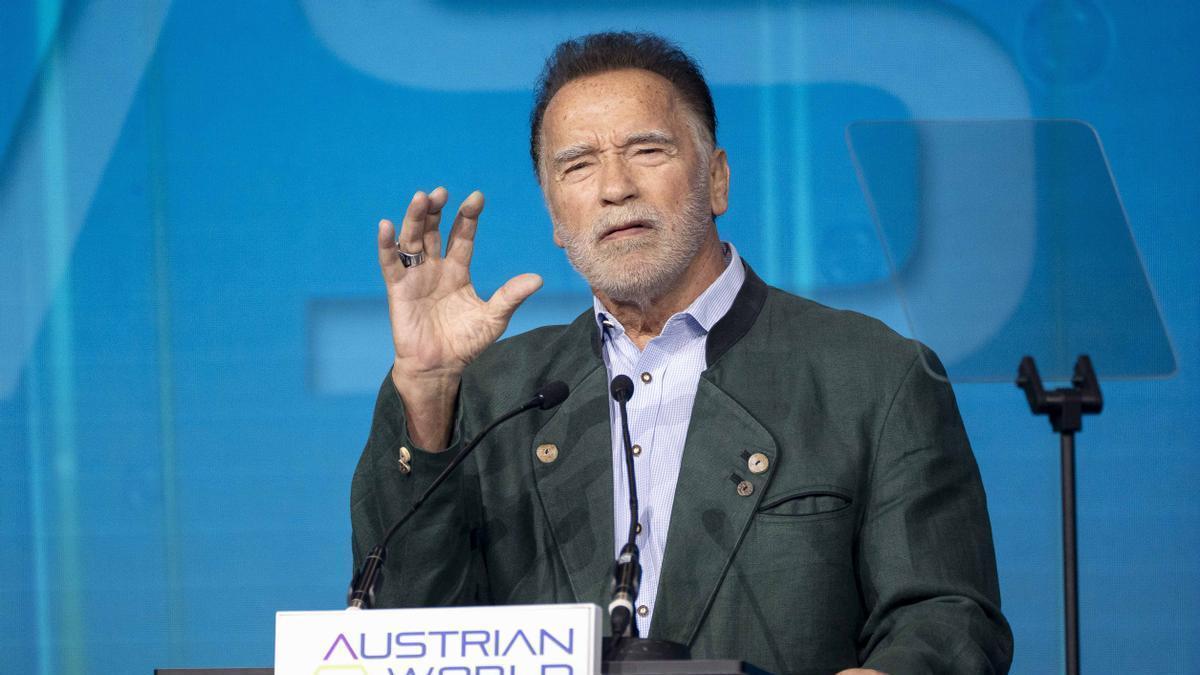 El actor Arnold Schwarzenegger durante un evento en Viena este verano.