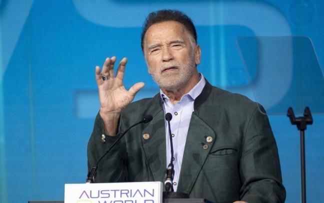 El actor Arnold Schwarzenegger durante un evento en Viena este verano.