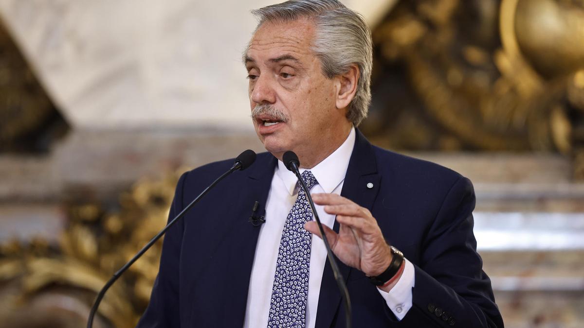 El presidente argentino, Alberto Fernández