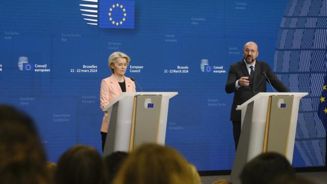 El expresidente del Consejo Europeo Charles Michel y la presidenta de la Comisión Europea, Ursula Von der Leyen.