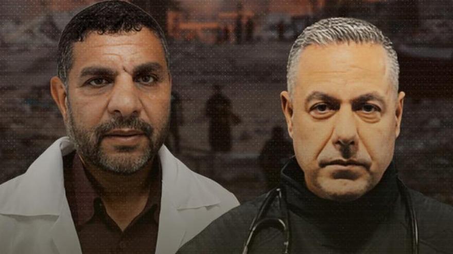 Doctores Marwan Al-Hams y Hussam Abu Safiya (dcha.)