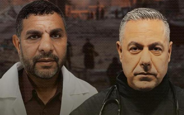 Doctores Marwan Al-Hams y Hussam Abu Safiya (dcha.)