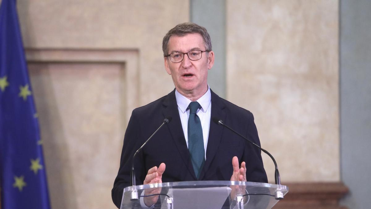 El presidente del Partido Popular, Alberto Núñez Feijóo