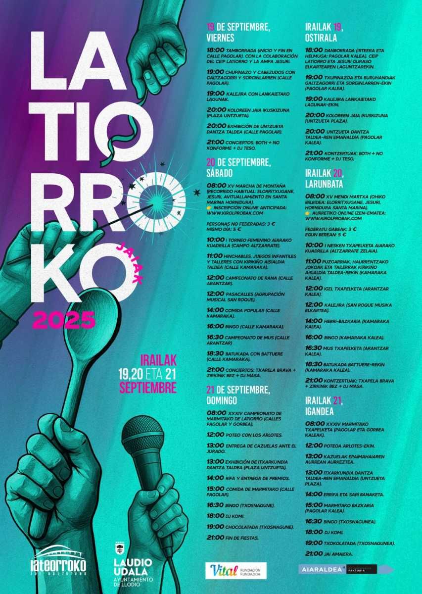 Cartel de fiestas de Latiorro en Laudio