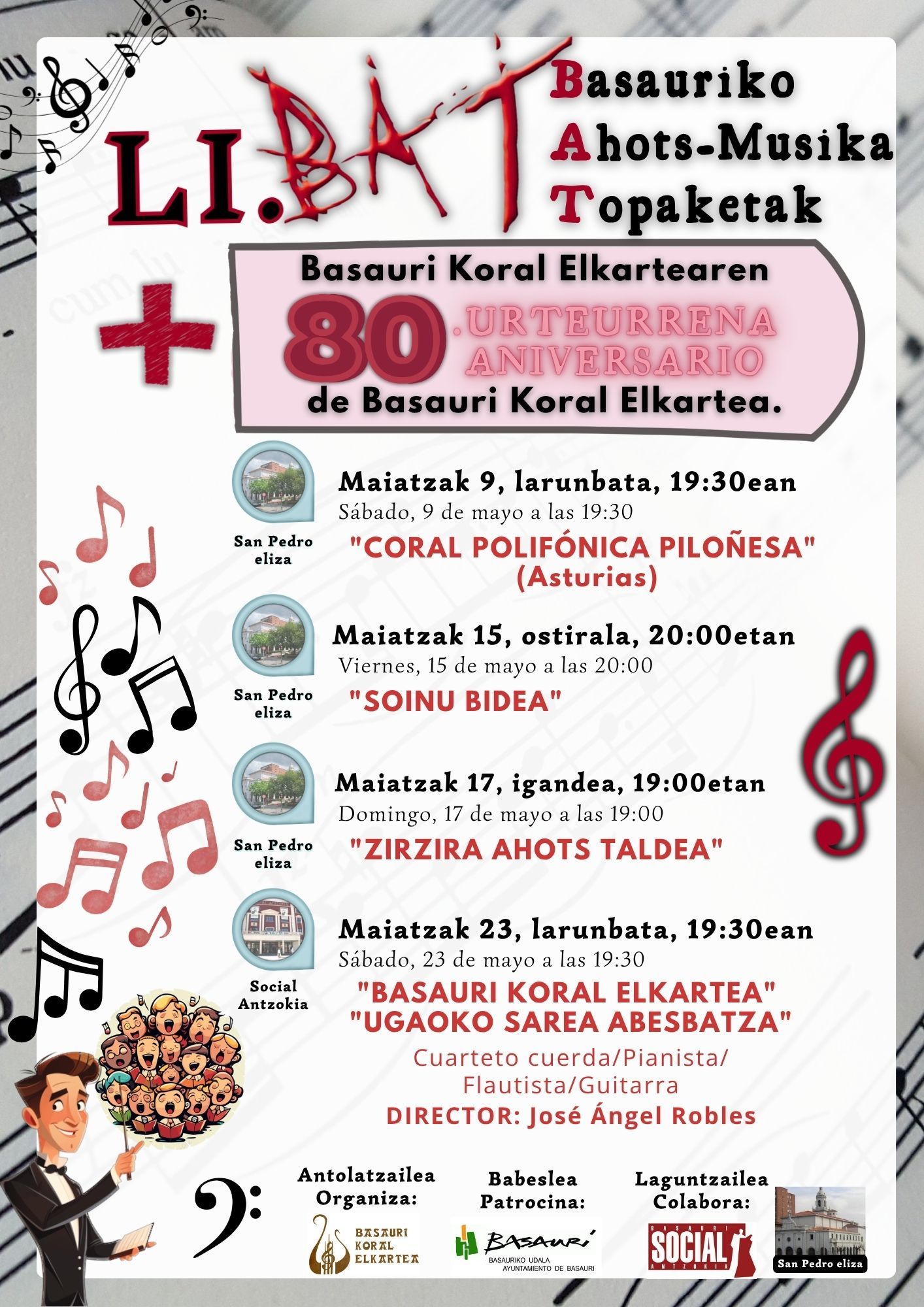 Cartel con la programación del BAT