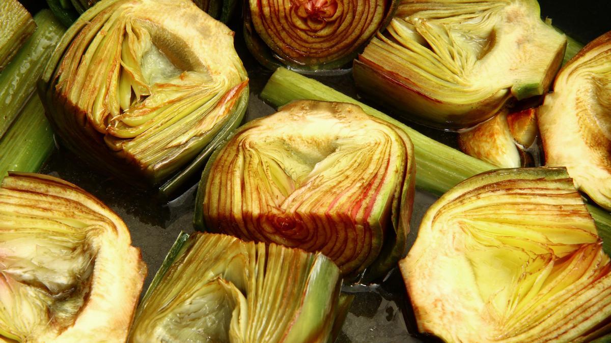 Alcachofas al horno.