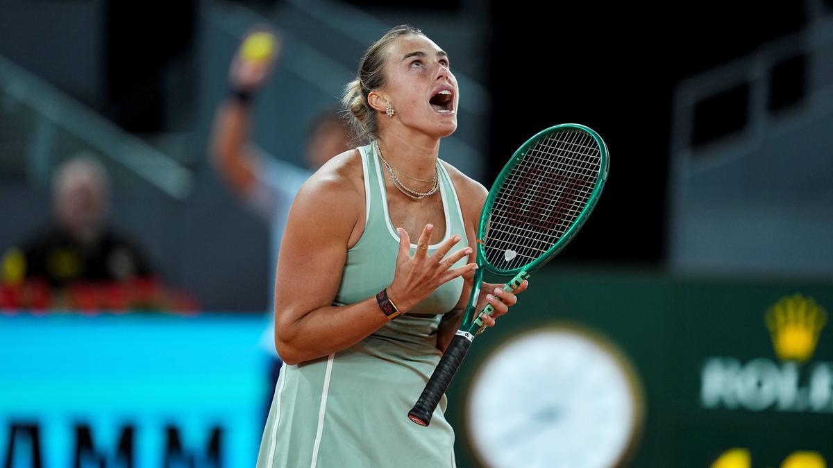La bielorrusa Aryna Sabalenka, una de las personas que lideran la protesta por el reparto económico en el tenis.