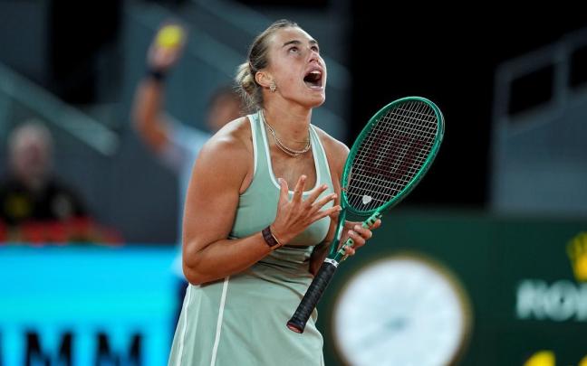 La bielorrusa Aryna Sabalenka, una de las personas que lideran la protesta por el reparto económico en el tenis.