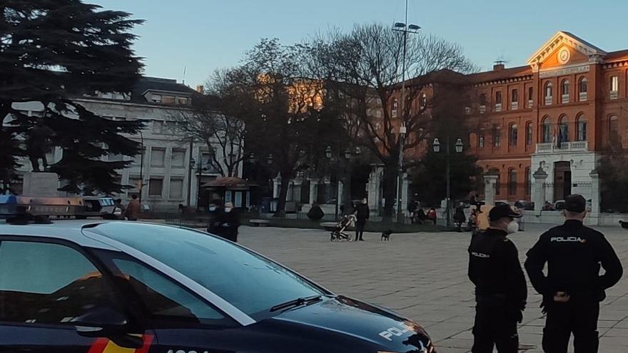 Dispositivo de la policía nacional en Valladolid.