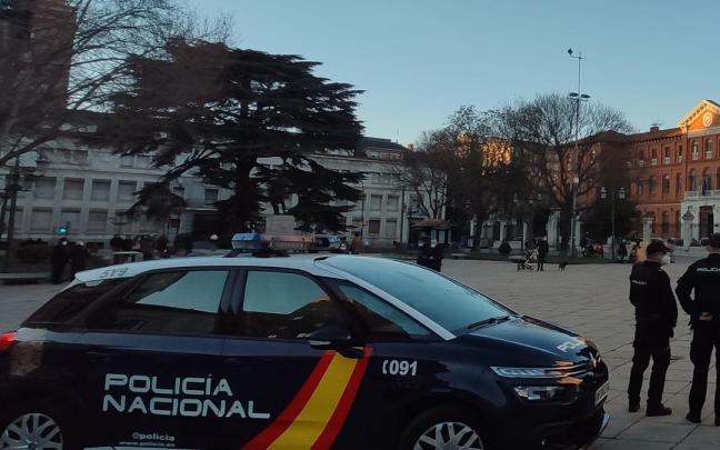 Dispositivo de la policía nacional en Valladolid.