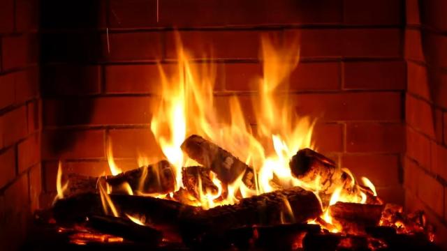 Un fragmento del vídeo de la chimenea.