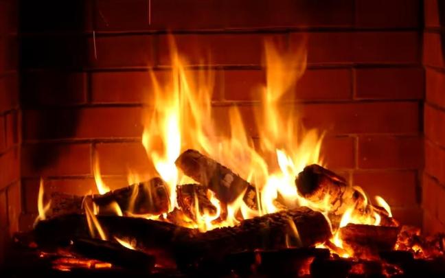 Un fragmento del vídeo de la chimenea.