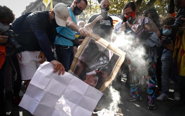 Protestas en Catalunya durante una visita a Barcelona de Felipe VI en 2020. / EP Protestas en Catalunya durante una visita a Barcelona de Felipe VI en 2020.