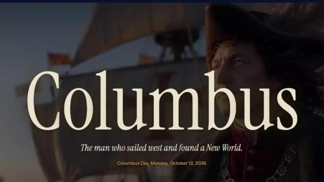Captura de la web de la Casa Blanca dedicada a Cristóbal Colón, al que presenta como "el héroe americano original".