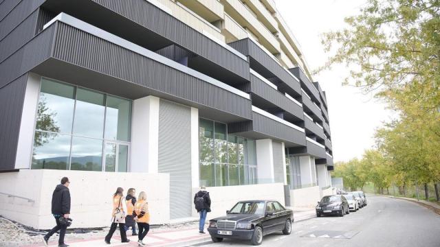 Fachada de un edificio de viviendas VPO de alquiler