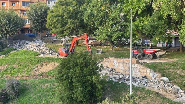 Obras para la construcción de la haurreskola.