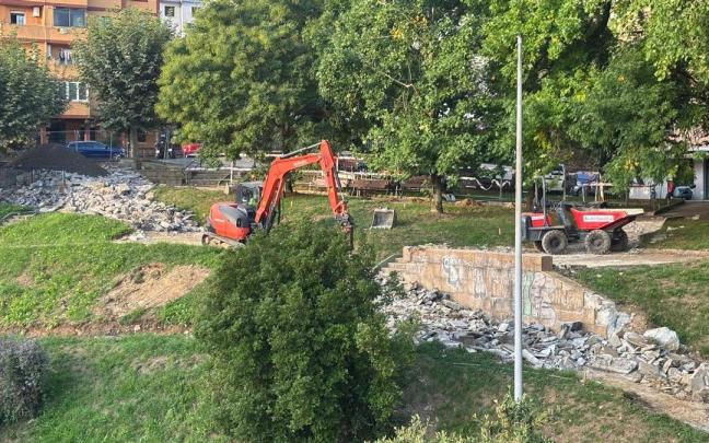 Obras para la construcción de la haurreskola.