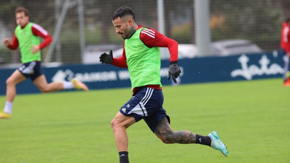 Rubén García, en un entrenamiento.