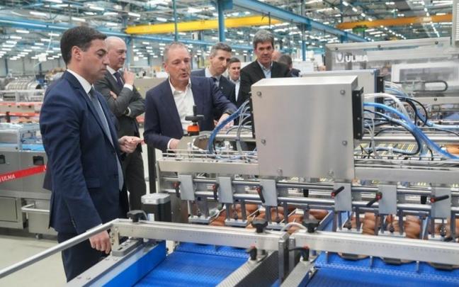 El lehendakari, Imanol Pradales, visita ULMA Packaging.