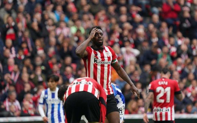 Iñaki Williams, con un doblete, fue el mejor futbolista rojiblanco ante la Real Sociedad. Iñaki Williams, con un doblete, fue el mejor futbolista rojiblanco ante la Real Sociedad.