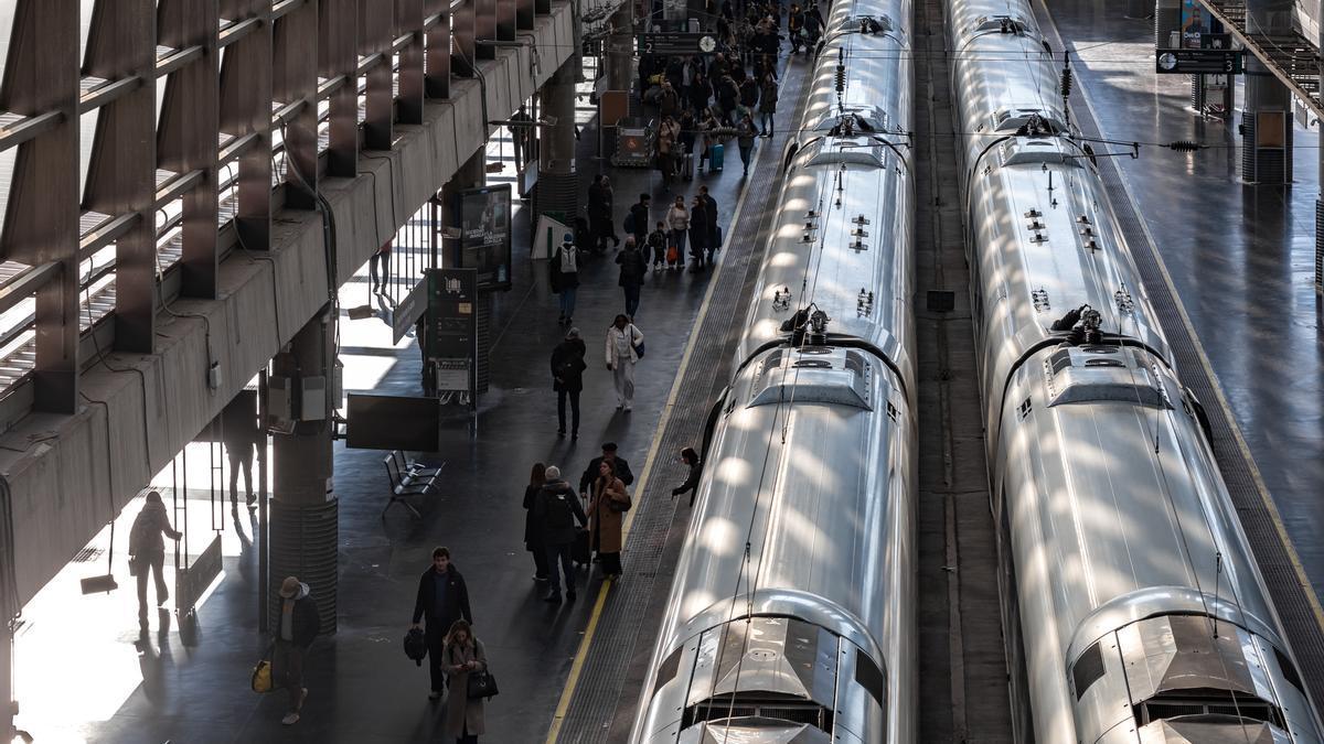 Viajeros cogen su tren en la estación de Madrid-Puerta de Atocha-Almudena Grandes.