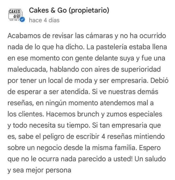 El propietario del establecimiento, lejos de quedarse callado, decidió responder a la dueña de la discoteca.