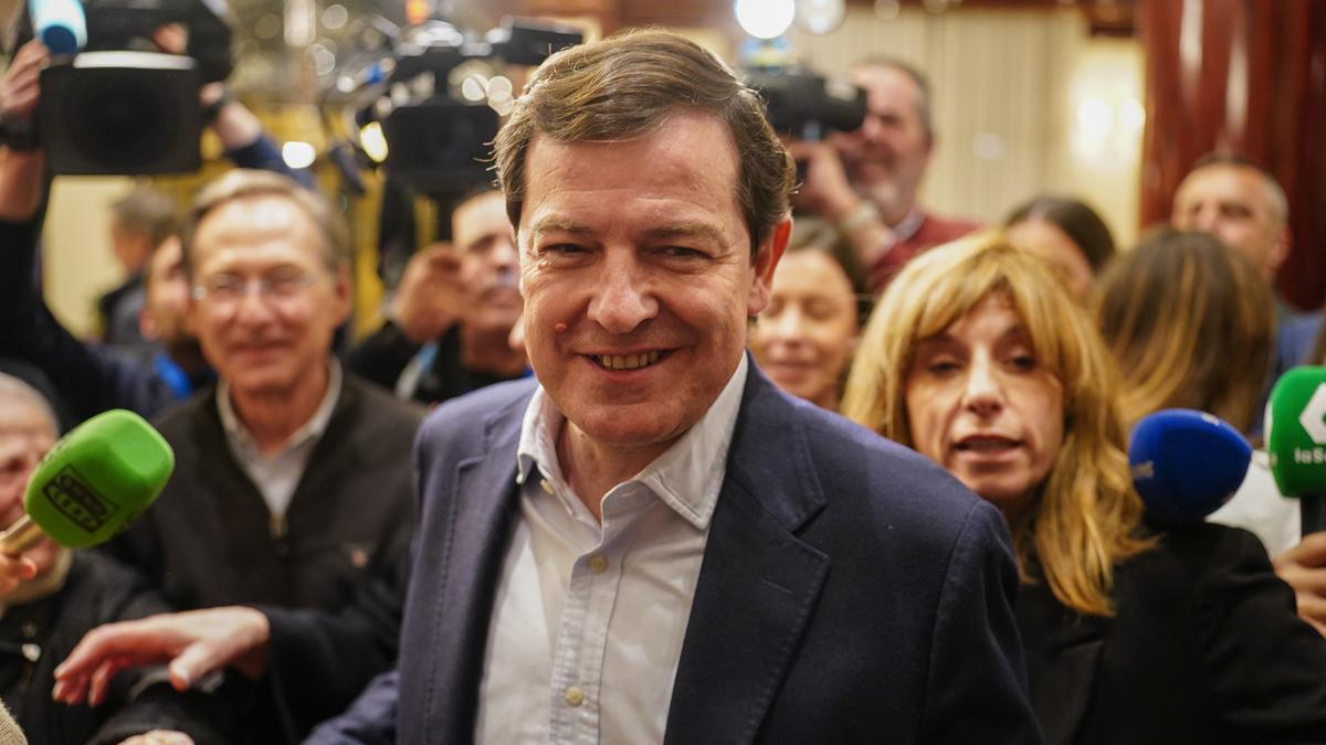 El candidato del PP a la reelección como presidente en la Junta de Castilla y León, Alfonso Fernández Mañueco