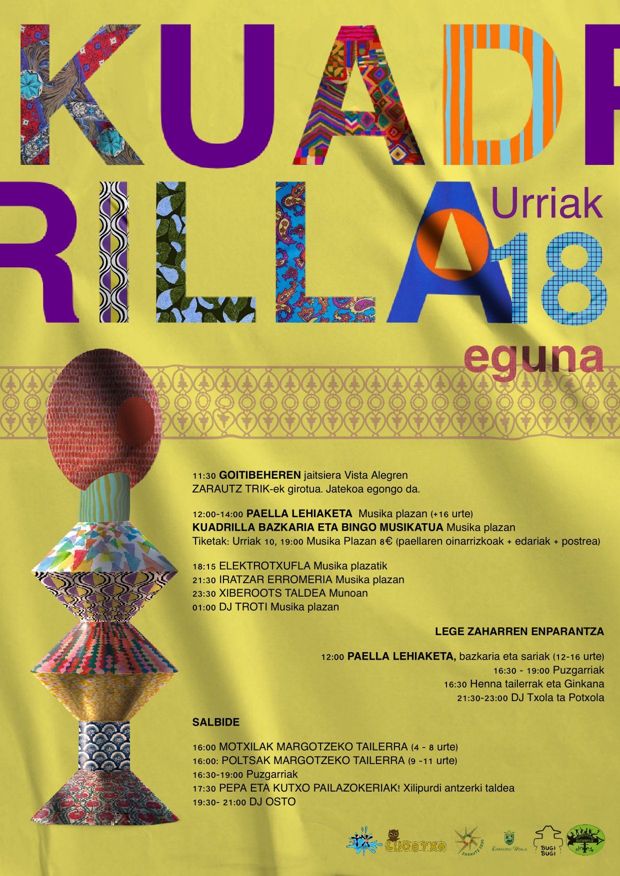 Cartel del Kuadrilla Eguna de Zarautz.