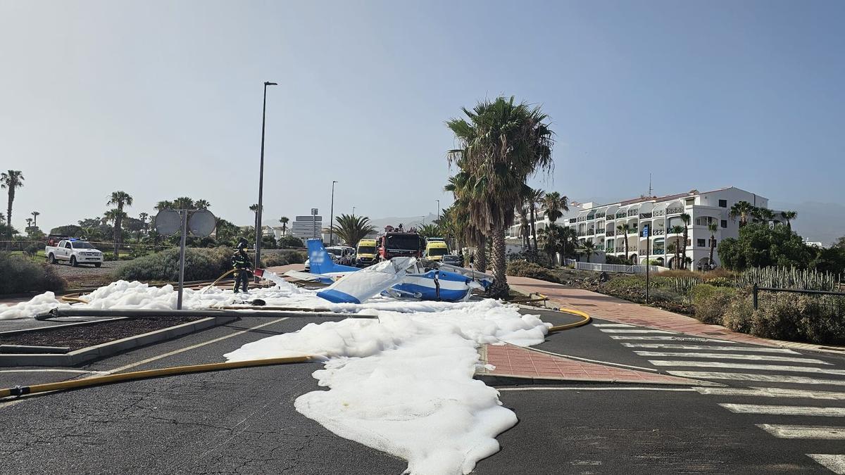 La avioneta ha aterrizado de emergencia en la zona de Amarilla Golf.