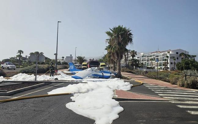 La avioneta ha aterrizado de emergencia en la zona de Amarilla Golf.