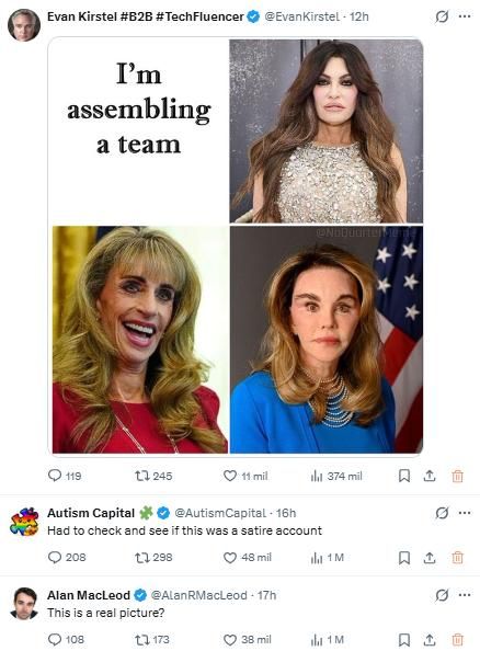 La polémica de Barbera Thornhill se une a las especulaciones sobre el aspecto de otras mujeres del entorno de Trump, como Susan Dell (abajo) o Kimberly Guilfoyle (arriba).