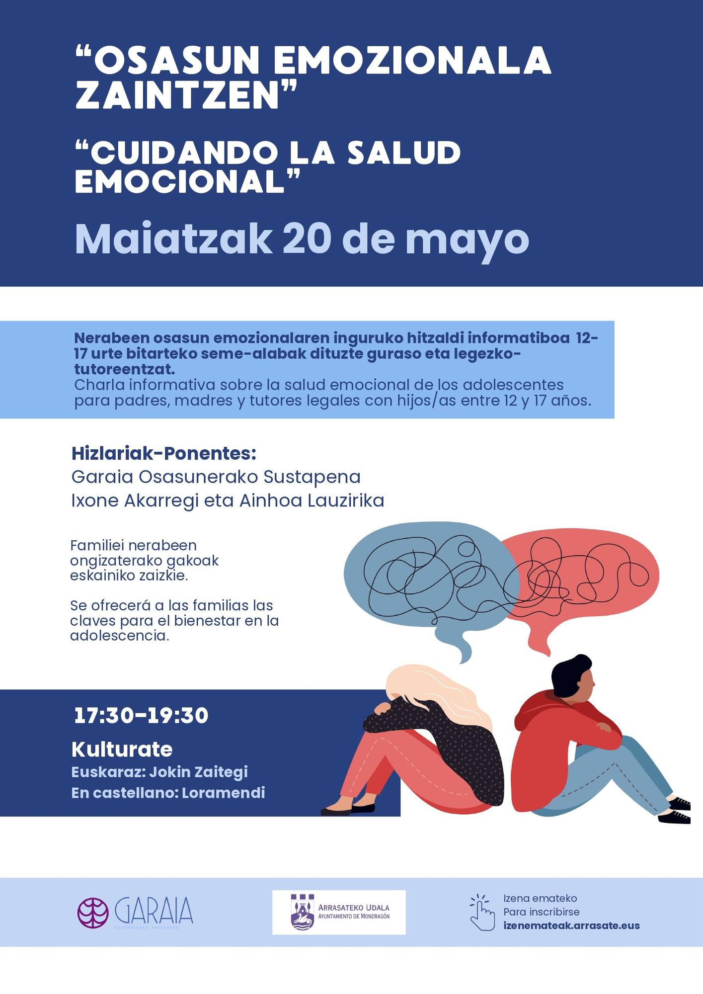 EL 20 de mayo se hablará sobre el cuidado de la salud mental en la adolescencia.
