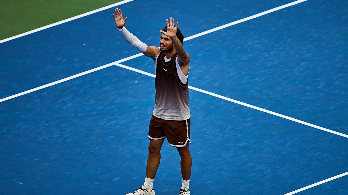 Carlos Alcaraz durante el US Open 2026