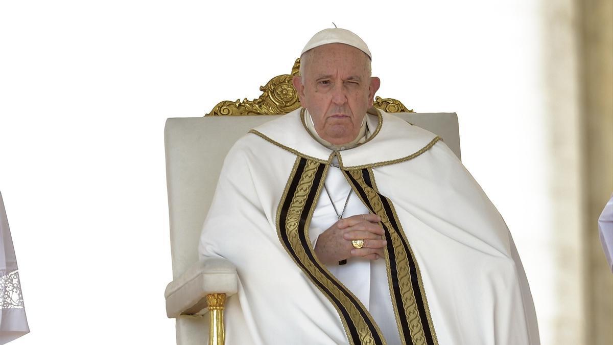 El Papa Francisco en la basílica de San Pedro, en el Vaticano.