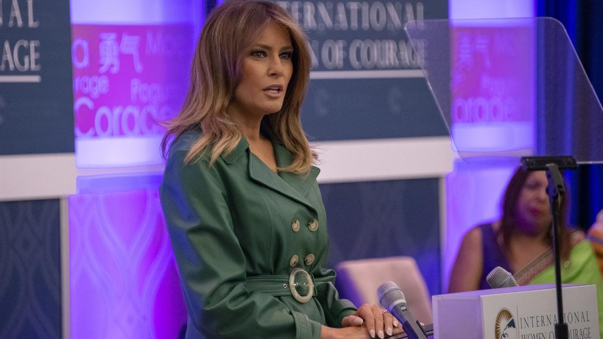 Melania Trump, en la 'Ceremonia del Premio Internacional Mujeres de Coraje' en Washington.