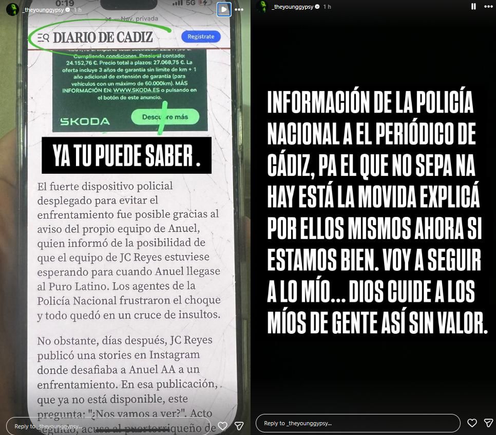 JC Reyes ha publicado una serie de mensajes en sus redes sociales.