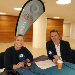 Eider Mendoza con Txema Gutiérrez en el Kursaal de Donostia. ONDA VASCA