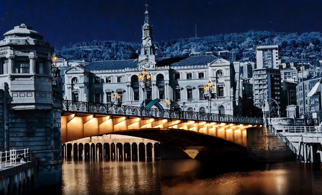 Imagen que tendrá el Puente del Ayuntamiento tras su rehabilitación. Ayto. de Bilbao.