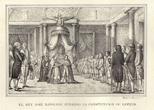 El rey José Napoleón jurando la Constitución de Baiona