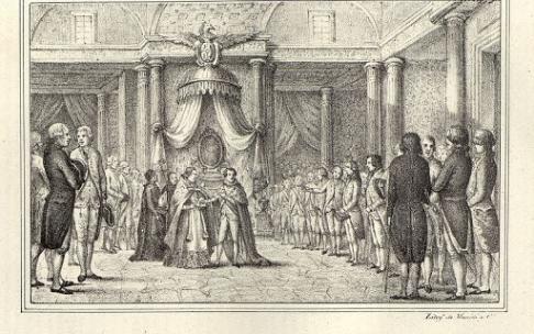 El rey José Napoleón jurando la Constitución de Baiona