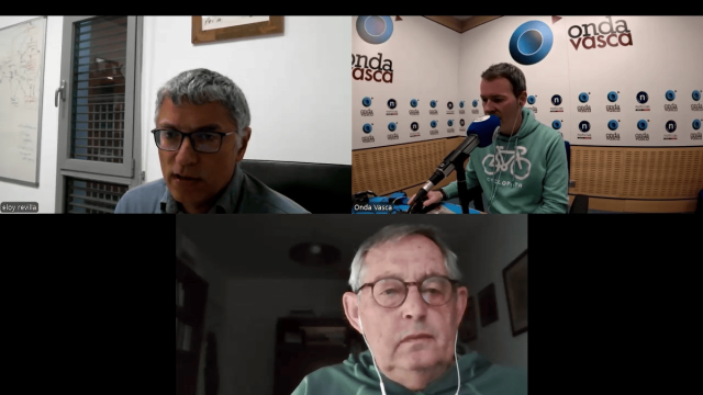 Eloy Velasco y Miguel Delibes entrevistados con Txema Gutiérrez. ONDA VASCA