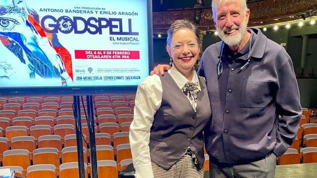 Emilio Aragon en la presentación del musical Godspell