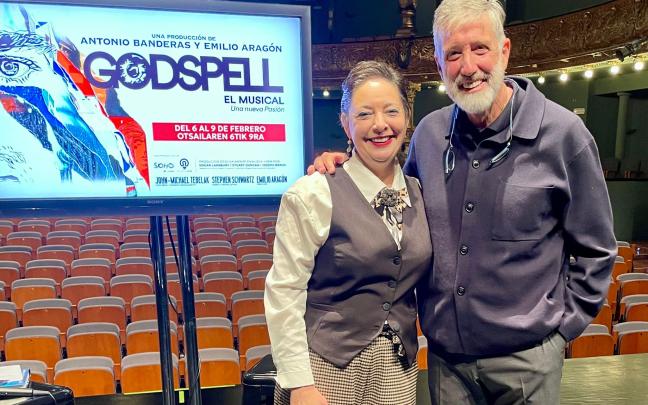 Emilio Aragon en la presentación del musical Godspell