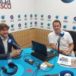 Eneko Andueza en los estudios de Onda Vasca