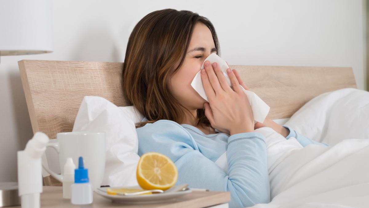 Una persona enferma de gripe. Foto: Gobierno de Navarra