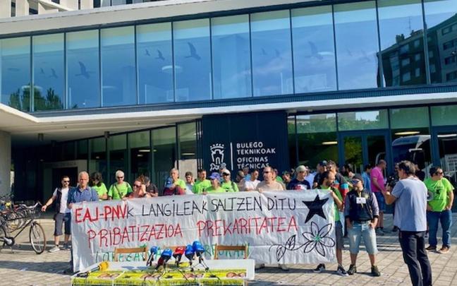 En imagen una de las concentraciones de la plantilla de Enviser. / DNA