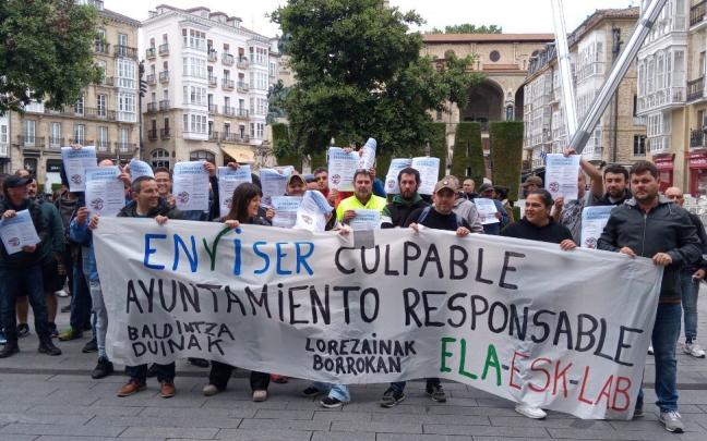 Movilización anterior de los trabajadores de Enviser. DNA