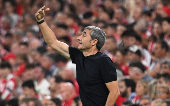 Ernesto Valverde en imagen durante el partido frente al Sevilla. Foto: OSKAR GONZÁLEZ
