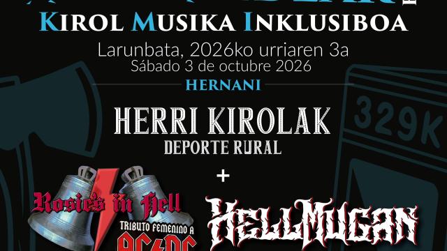 Cartel del Errebeldeak Fest 2026 en Hernani