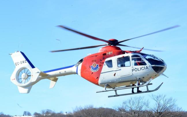 Un helicóptero de la Unidad de Vigilancia y rescate de la Ertzaintza Cedida